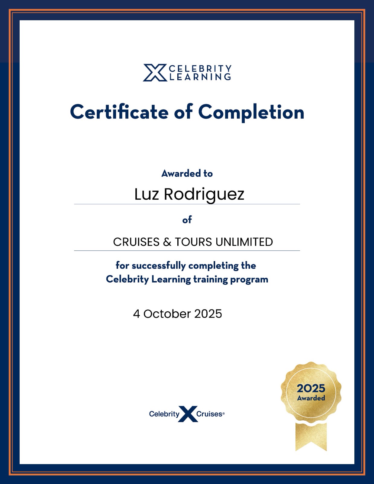 LM Horizon Travel - Celebrity Cruises Certification
