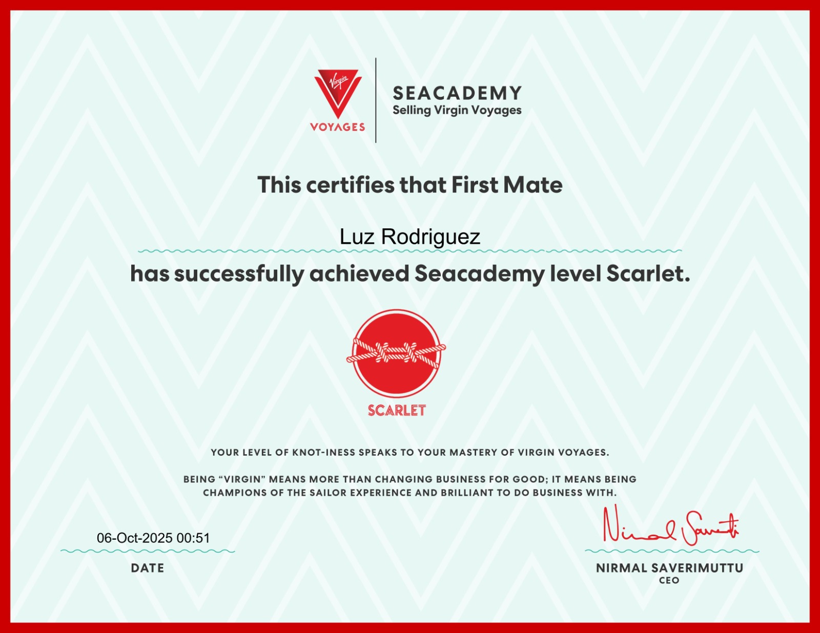 LM Horizon Travel - Virgin Voyages Certification